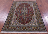 Persian Qum Hand Knotted Wool Rug - 4' 10" X 7' 2" - Golden Nile