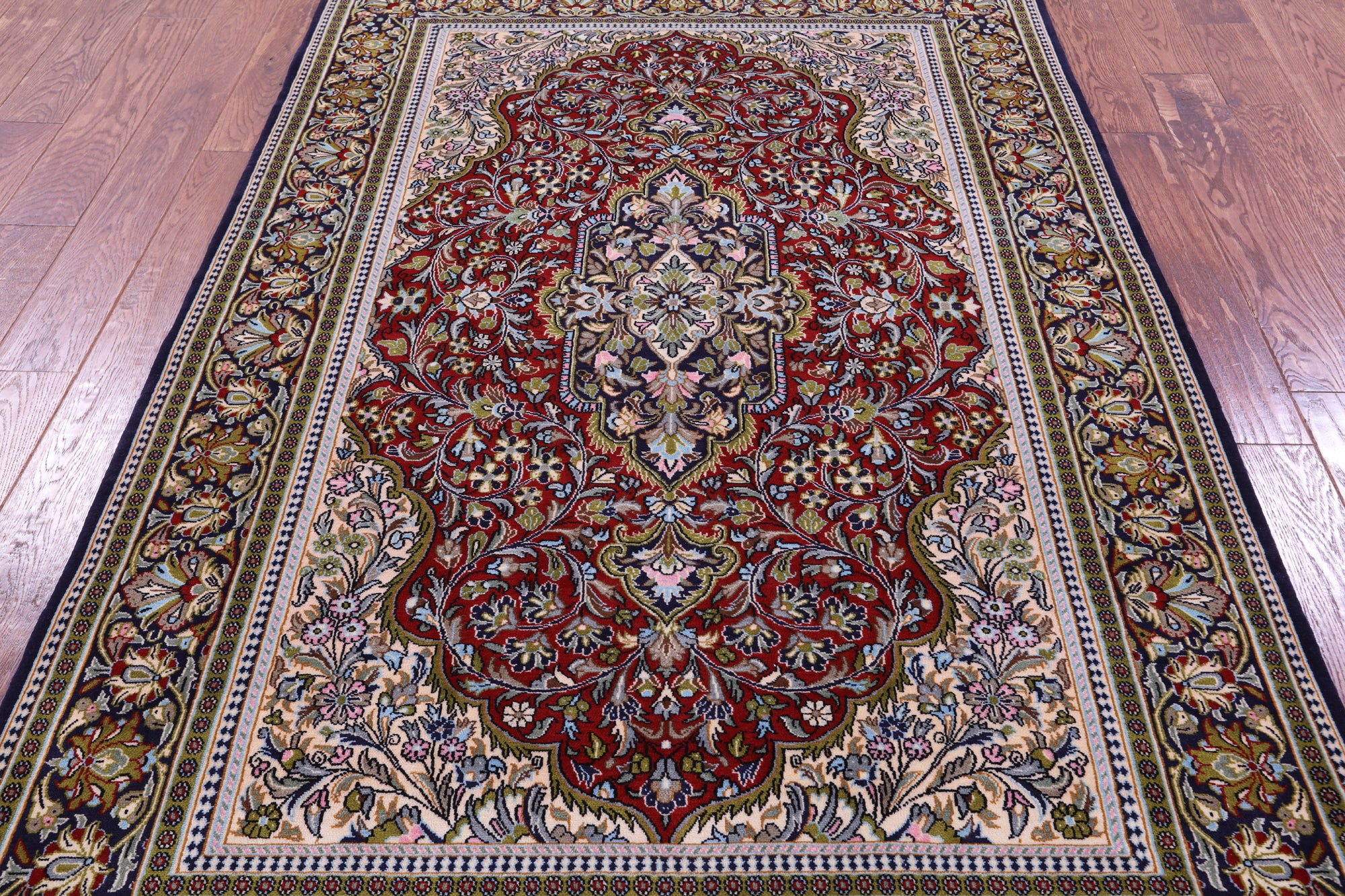 Persian Qum Hand Knotted Wool Rug - 4' 10" X 7' 2" - Golden Nile