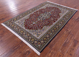 Persian Qum Hand Knotted Wool Rug - 4' 10" X 7' 2" - Golden Nile