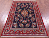 Persian Qum Hand Knotted Wool Rug - 4' 5" X 6' 7" - Golden Nile