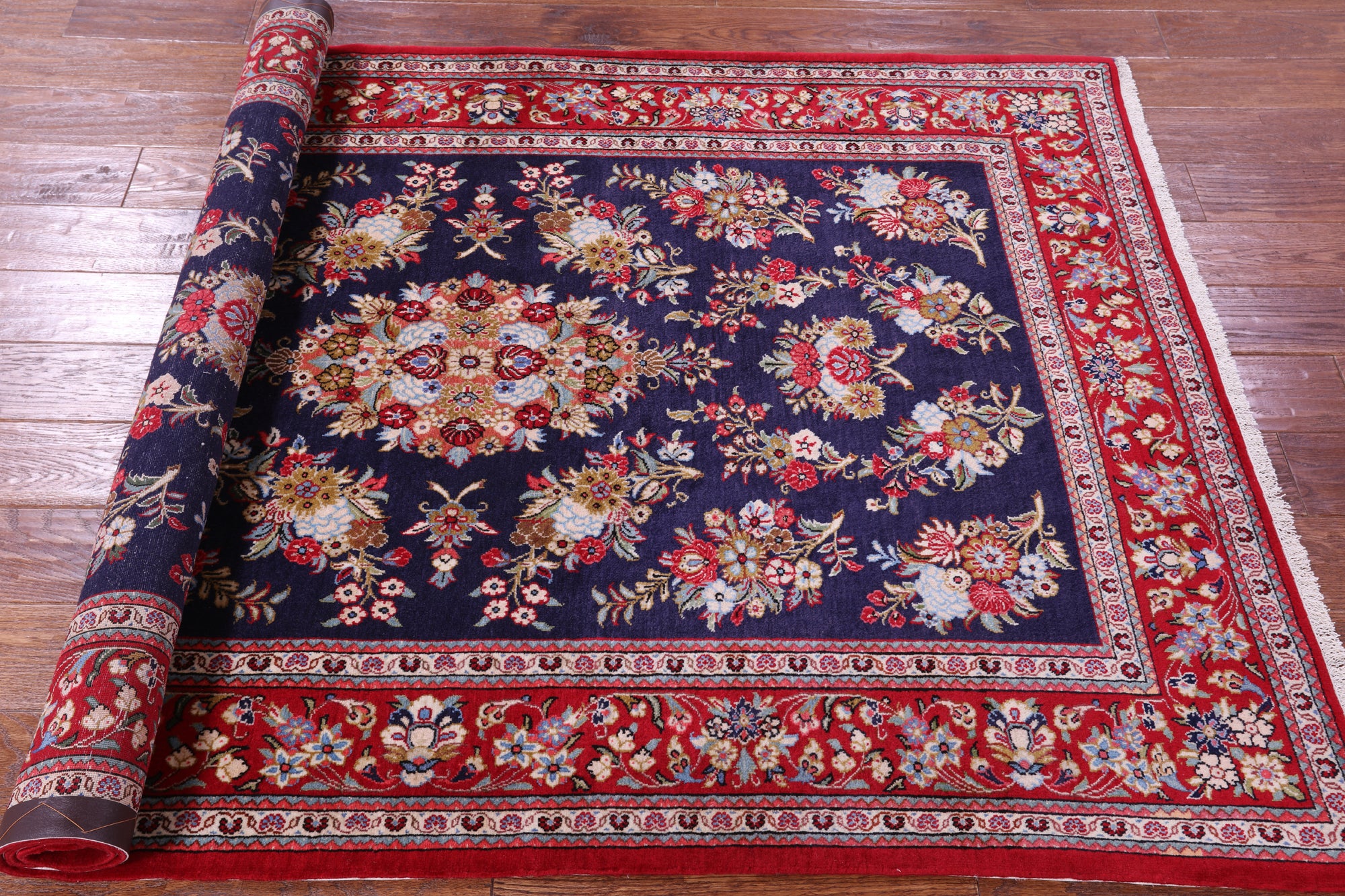 Persian Qum Hand Knotted Wool Rug - 4' 5" X 6' 7" - Golden Nile