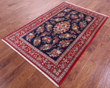 Persian Qum Hand Knotted Wool Rug - 4' 5" X 6' 7" - Golden Nile