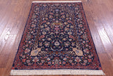 Persian Isfahan Hand Knotted Wool & Silk Rug - 3' 7" X 5' 3" - Golden Nile