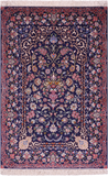 Persian Isfahan Hand Knotted Wool & Silk Rug - 3' 7" X 5' 3" - Golden Nile