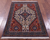 Persian Hand Knotted Wool Rug - 3' 5" X 4' 11" - Golden Nile