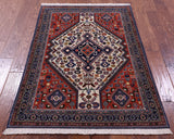 Persian Hand Knotted Wool Rug - 3' 5" X 4' 11" - Golden Nile
