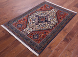 Persian Hand Knotted Wool Rug - 3' 5" X 4' 11" - Golden Nile