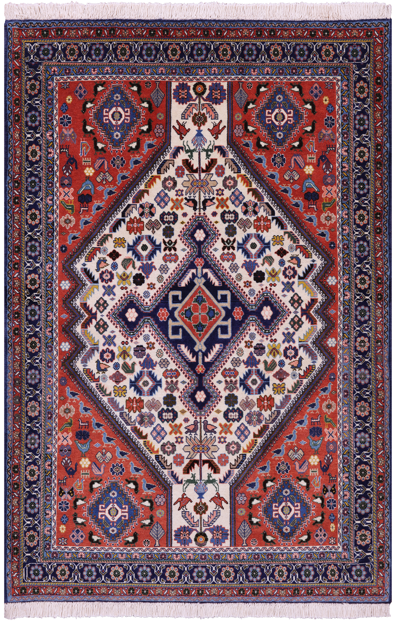 Persian Hand Knotted Wool Rug - 3' 5" X 4' 11" - Golden Nile
