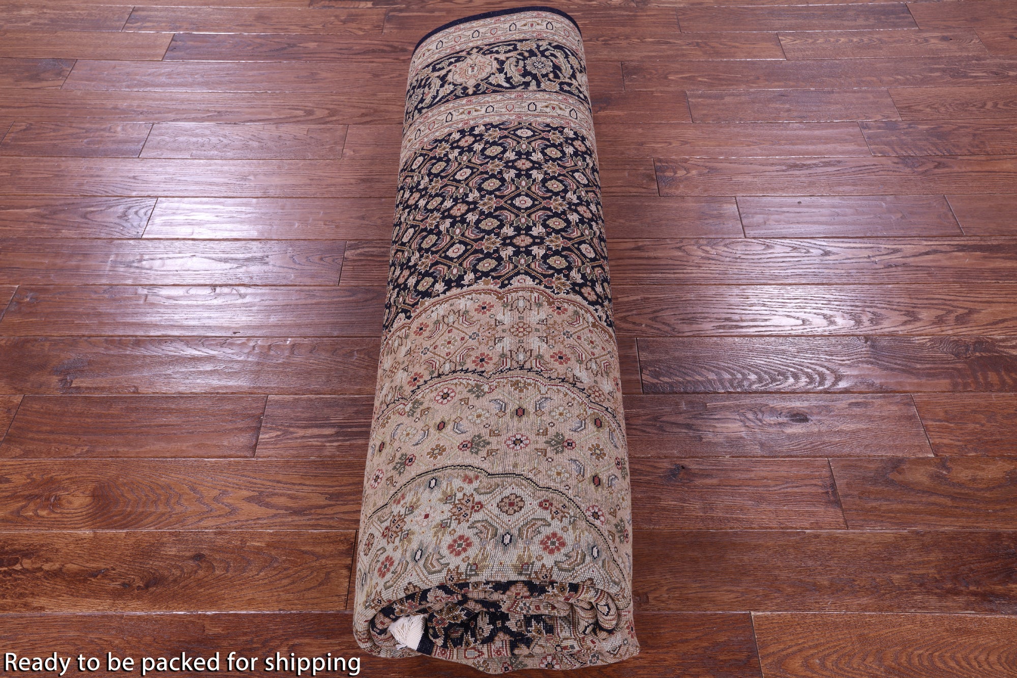 Persian Tabriz Hand Knotted Wool & Silk Rug - 8' 6" X 11' 7" - Golden Nile