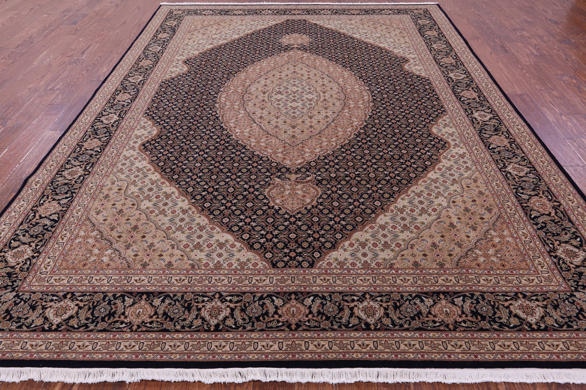Persian Tabriz Hand Knotted Wool & Silk Rug - 8' 6" X 11' 7" - Golden Nile