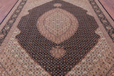 Persian Tabriz Hand Knotted Wool & Silk Rug - 8' 6" X 11' 7" - Golden Nile