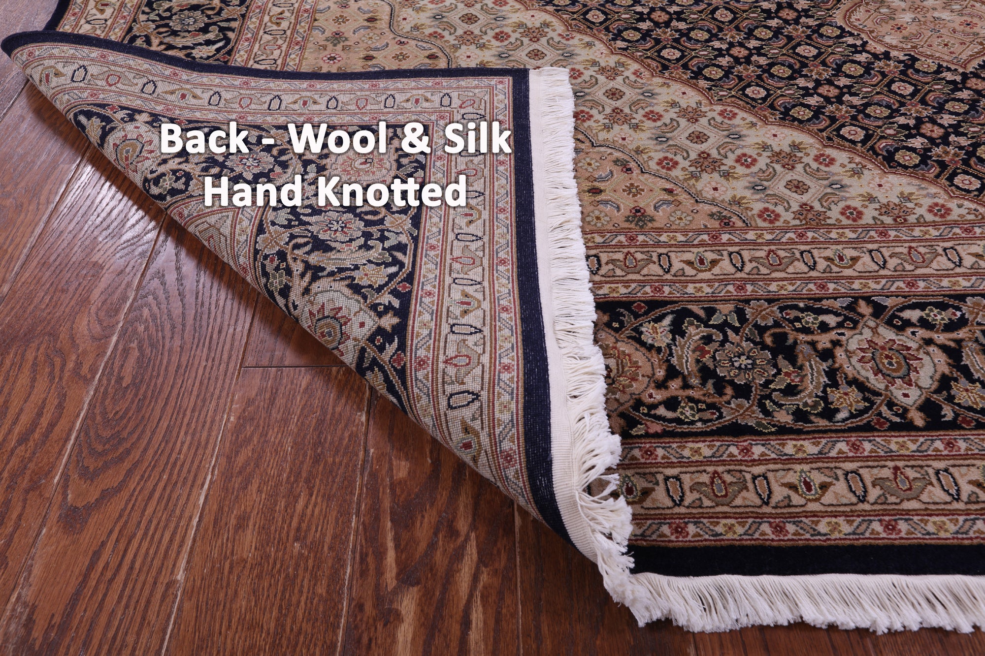 Persian Tabriz Hand Knotted Wool & Silk Rug - 8' 6" X 11' 7" - Golden Nile