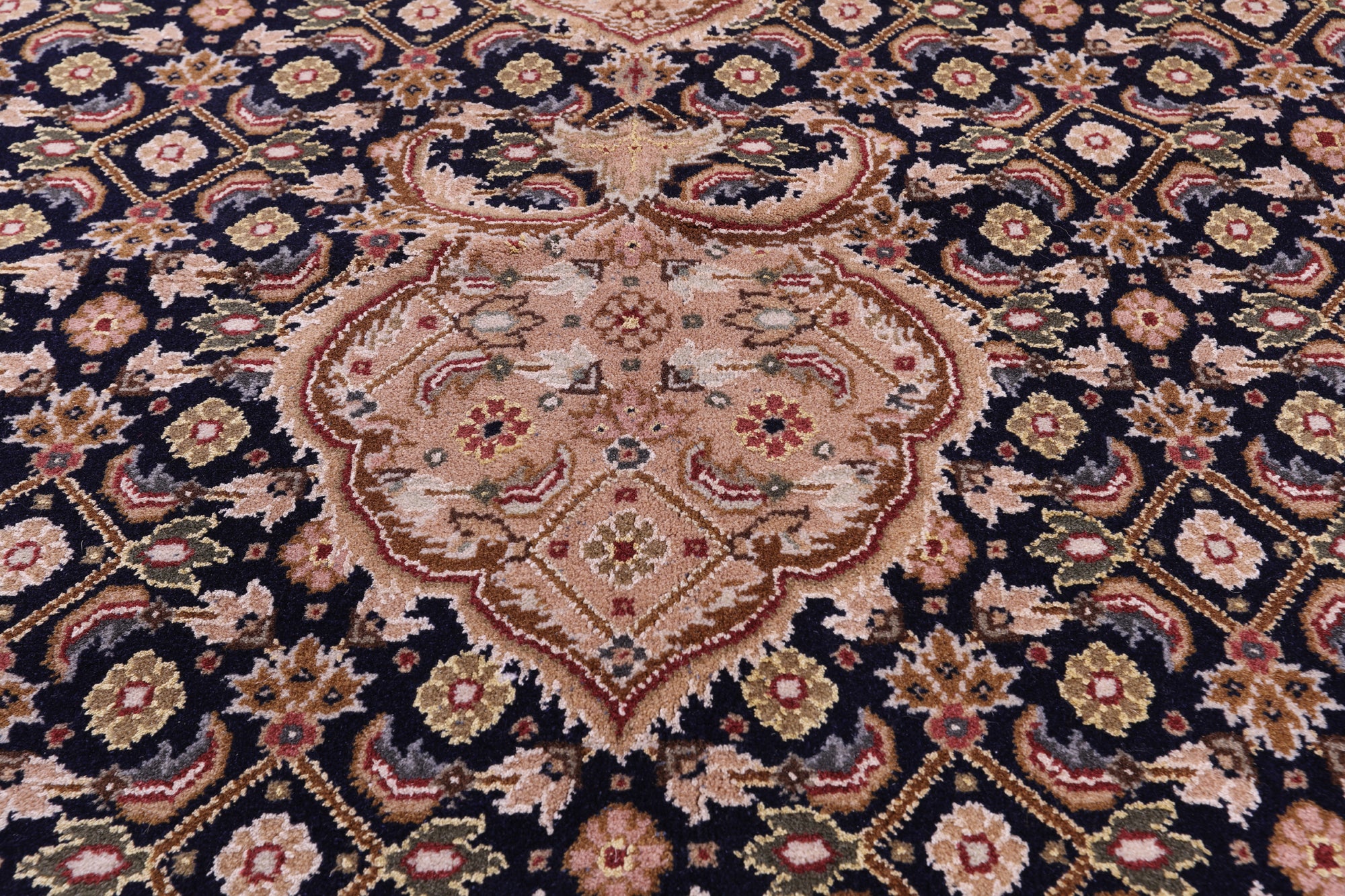 Persian Tabriz Hand Knotted Wool & Silk Rug - 8' 6" X 11' 7" - Golden Nile