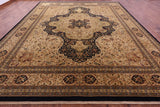 Persian Tabriz Handmade Wool Rug - 12' 3" X 15' 4" - Golden Nile