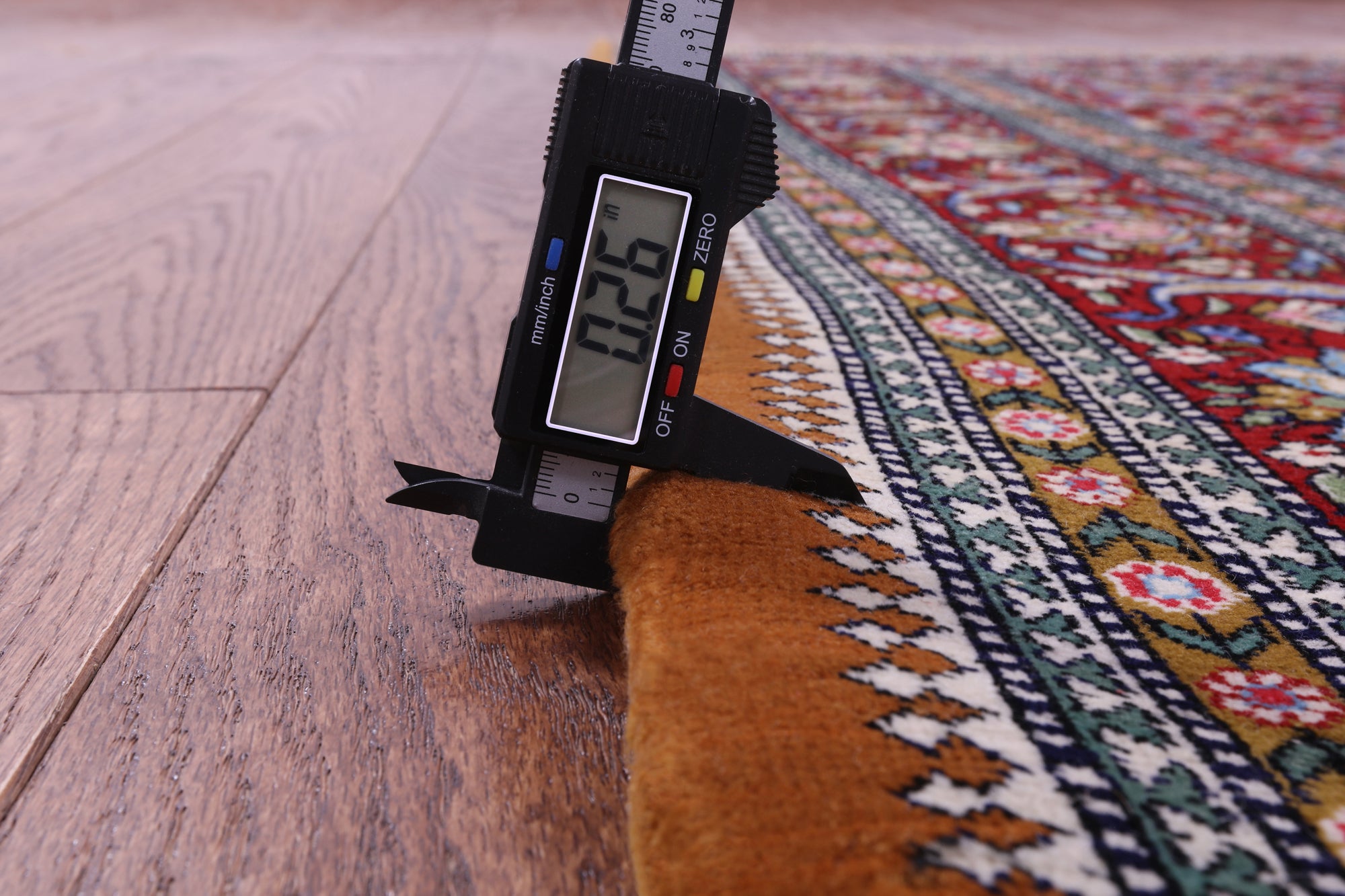 Black Persian Qum Handmade Wool Rug - 4' 5" X 7' 8"