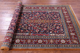 Black Persian Qum Handmade Wool Rug - 4' 5" X 7' 8"