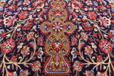 Black Persian Qum Handmade Wool Rug - 4' 5" X 7' 8"