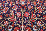Black Persian Qum Handmade Wool Rug - 4' 5" X 7' 8"