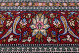 Black Persian Qum Handmade Wool Rug - 4' 5" X 7' 8"