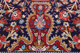 Black Persian Qum Handmade Wool Rug - 4' 5" X 7' 8"