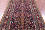 Black Persian Qum Handmade Wool Rug - 4' 5" X 7' 8" - Golden Nile
