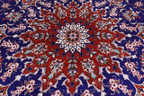 Round Persian Qum Hand Knotted 100% Silk Rug - 6' 5" X 6' 5" - Golden Nile