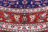 Round Persian Qum Hand Knotted 100% Silk Rug - 6' 5" X 6' 5" - Golden Nile