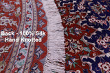 Round Persian Qum Hand Knotted 100% Silk Rug - 6' 5" X 6' 5" - Golden Nile