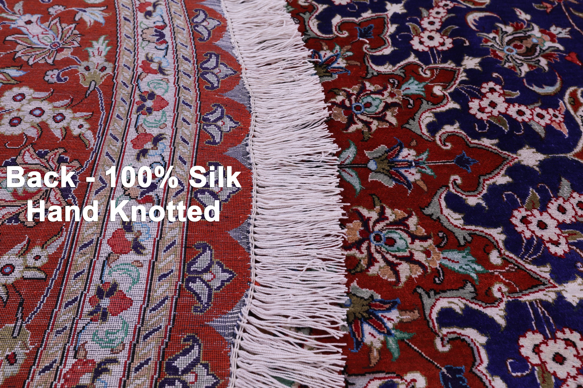 Round Persian Qum Hand Knotted 100% Silk Rug - 6' 5" X 6' 5" - Golden Nile