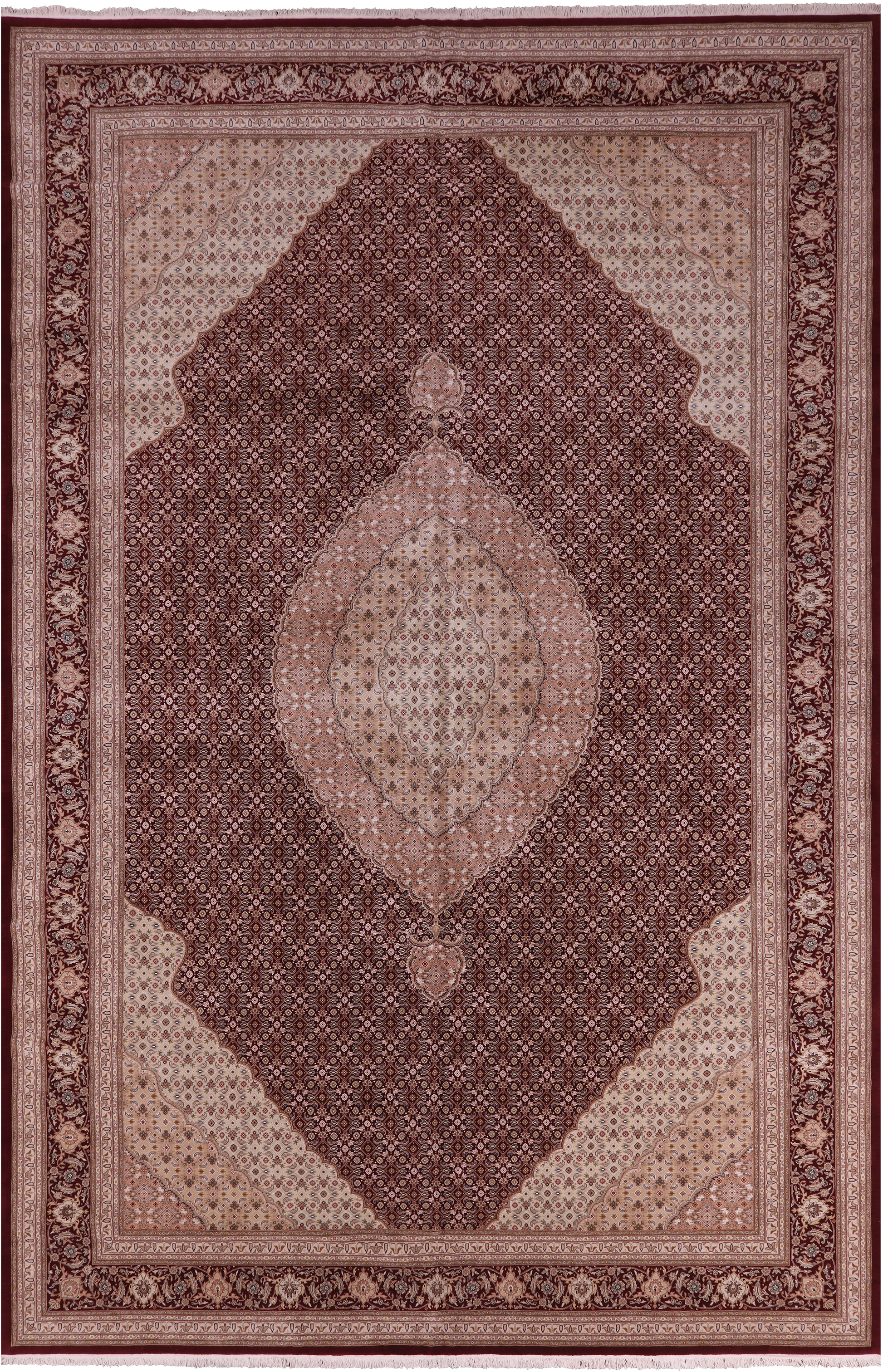 Persian Tabriz Hand Knotted Wool & Silk Rug - 12' 3" X 18' 2" - Golden Nile
