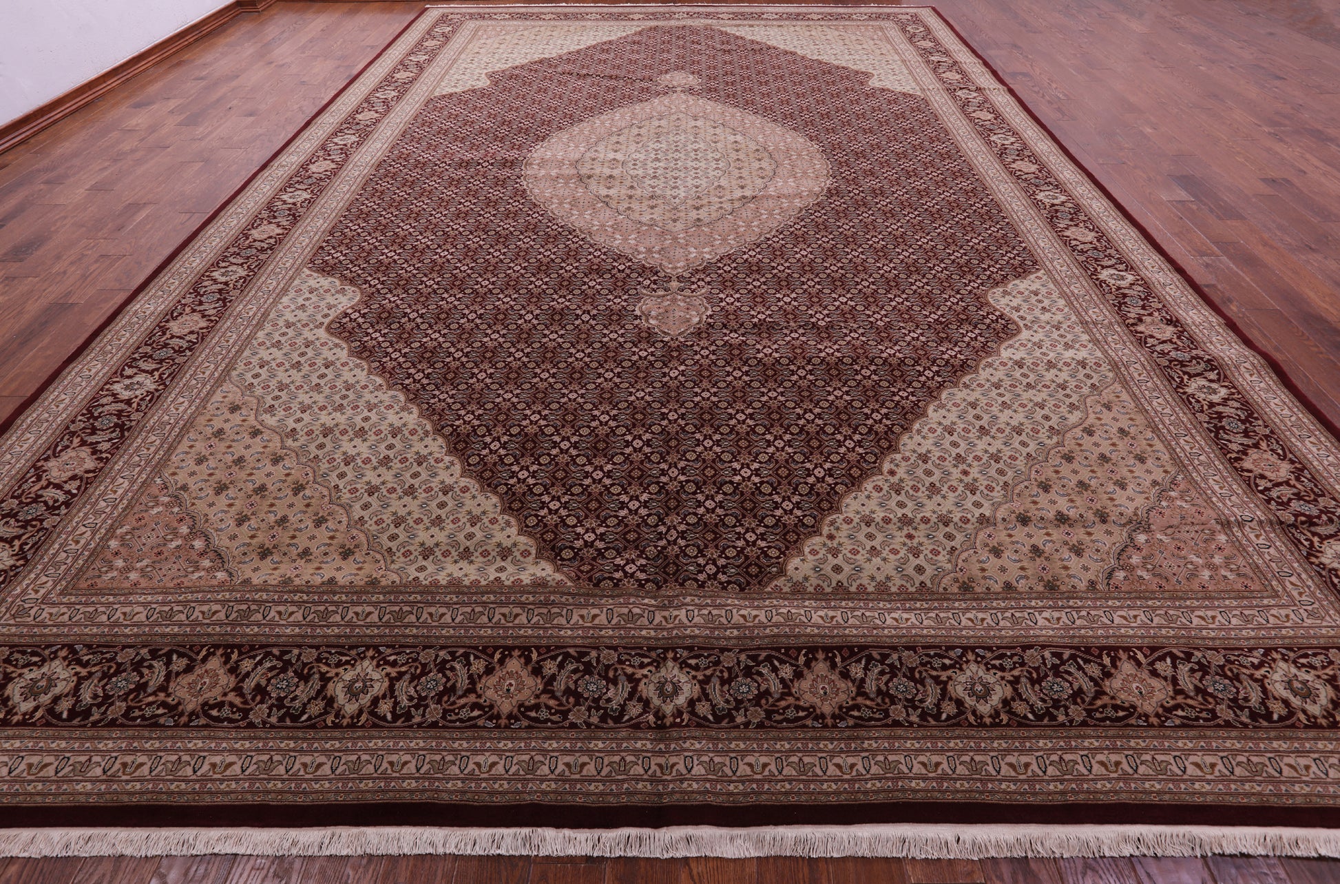Persian Tabriz Hand Knotted Wool & Silk Rug - 12' 3" X 18' 2" - Golden Nile