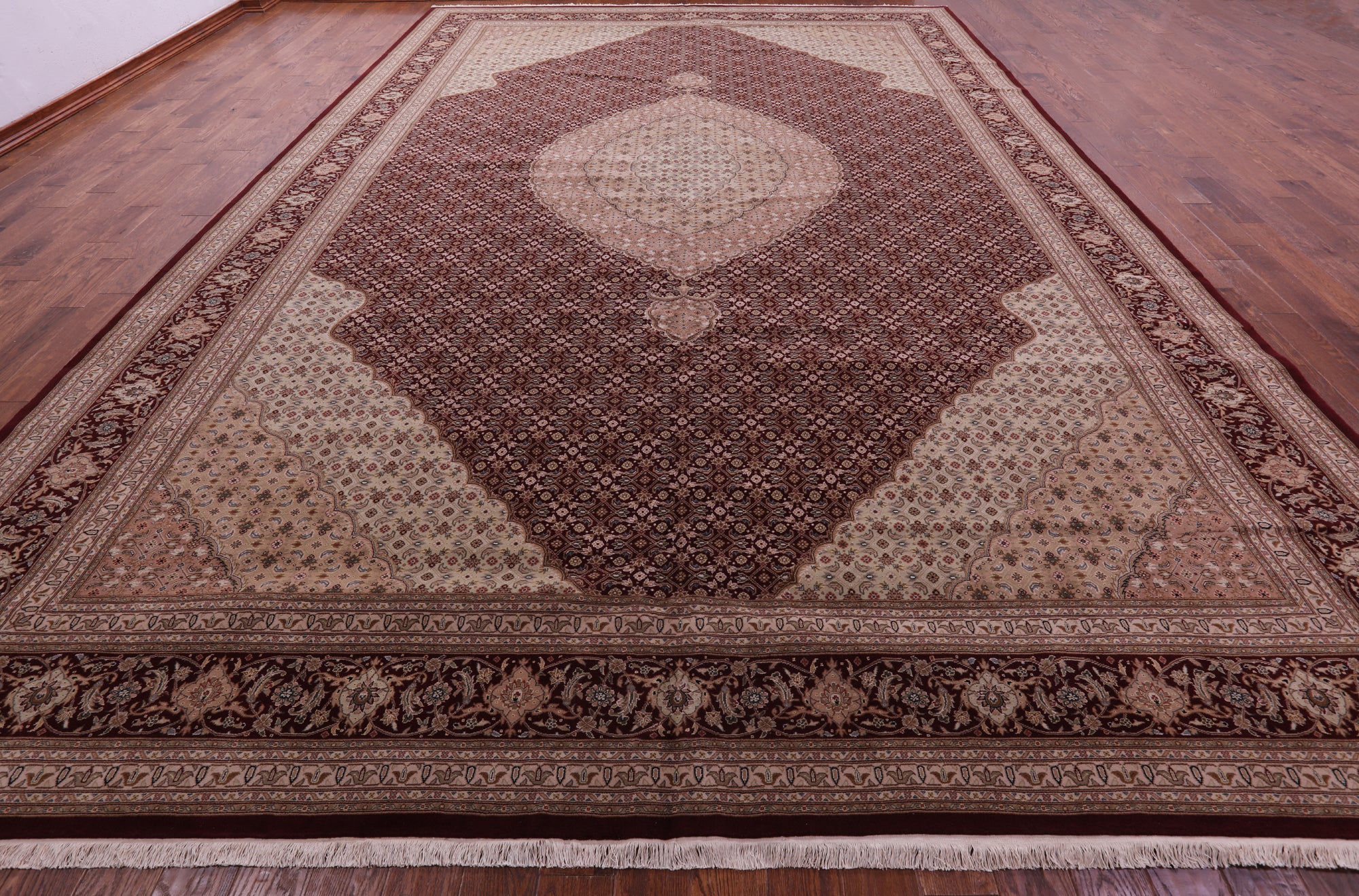 Persian Tabriz Hand Knotted Wool & Silk Rug - 12' 3" X 18' 2" - Golden Nile