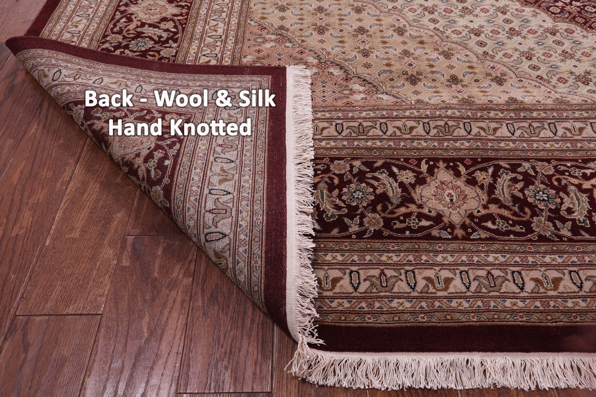 Persian Tabriz Hand Knotted Wool & Silk Rug - 12' 3" X 18' 2" - Golden Nile