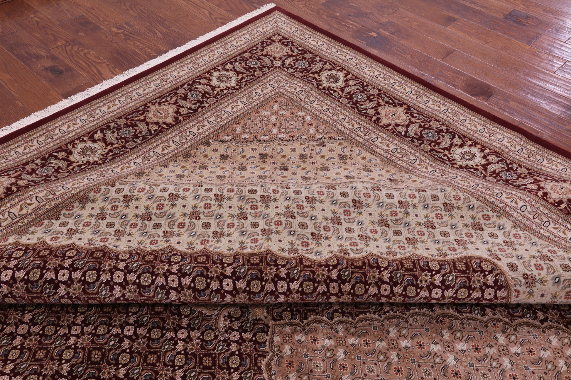 Persian Tabriz Hand Knotted Wool & Silk Rug - 12' 3" X 18' 2" - Golden Nile