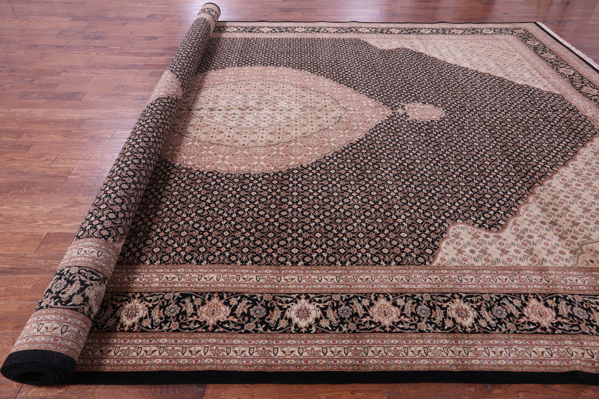 Persian Tabriz Hand Knotted Wool & Silk Rug - 12' 3" X 18' 2" - Golden Nile