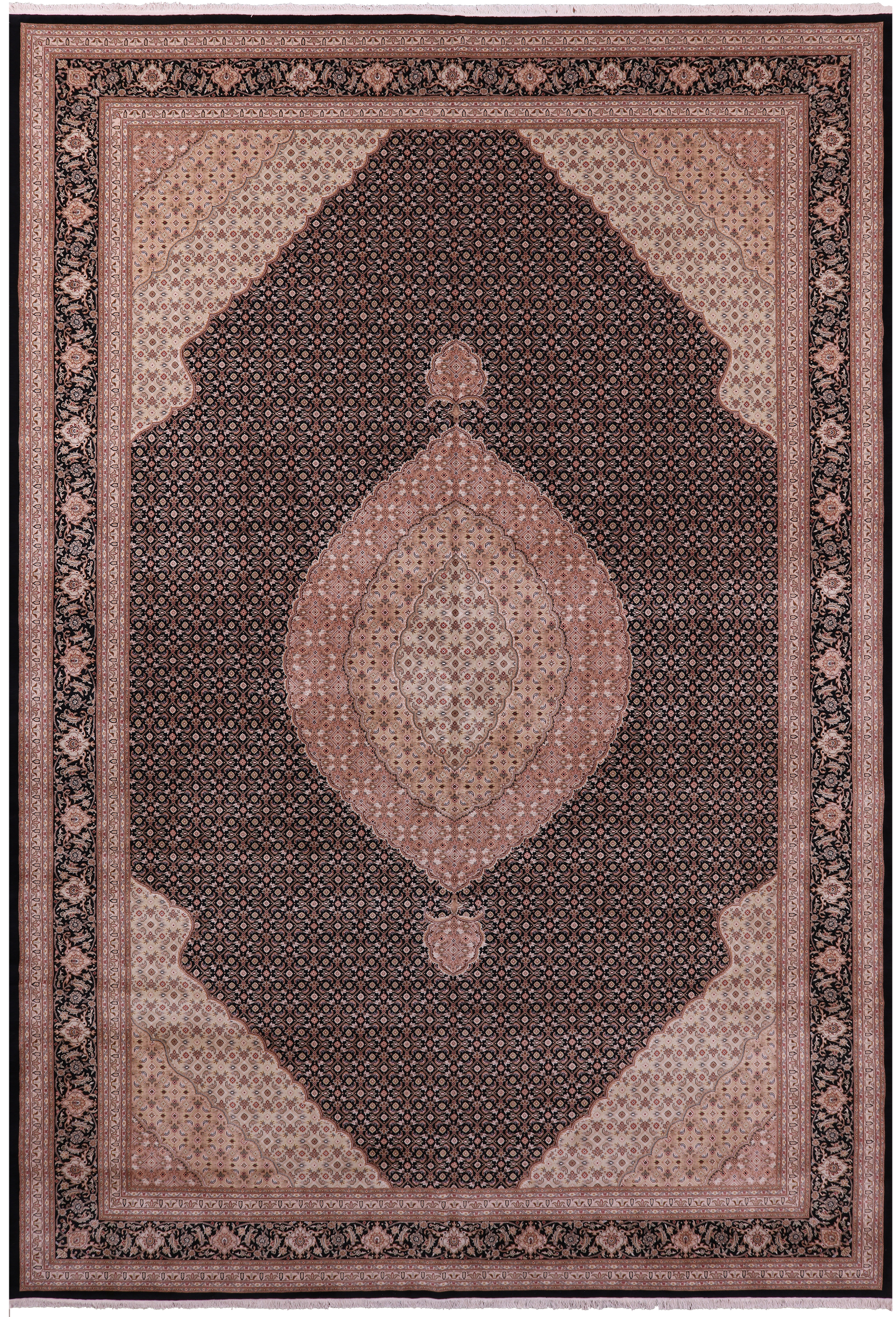 Persian Tabriz Hand Knotted Wool & Silk Rug - 12' 3" X 18' 2" - Golden Nile