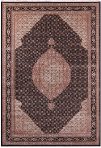 Persian Tabriz Hand Knotted Wool & Silk Rug - 12' 3