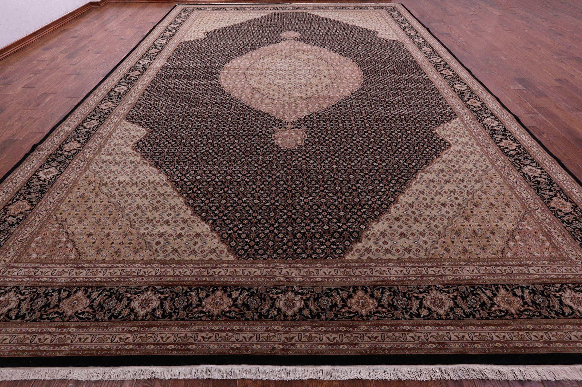Persian Tabriz Hand Knotted Wool & Silk Rug - 12' 3" X 18' 2" - Golden Nile