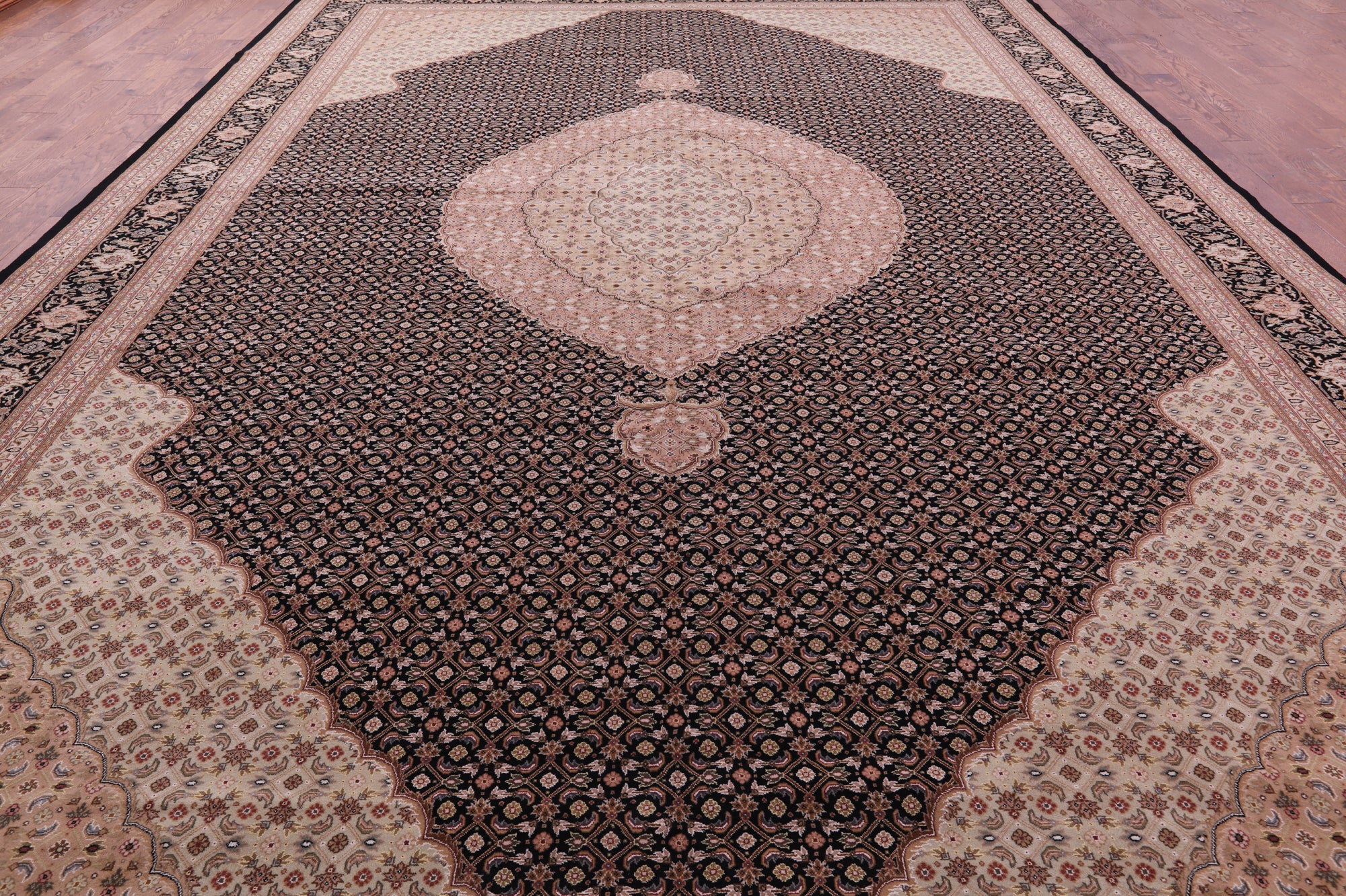 Persian Tabriz Hand Knotted Wool & Silk Rug - 12' 3" X 18' 2" - Golden Nile