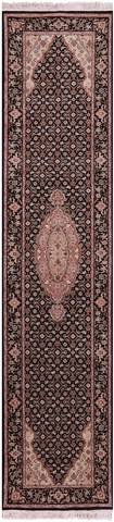 Persian Tabriz Hand Knotted Wool & Silk Rug - 2' 4
