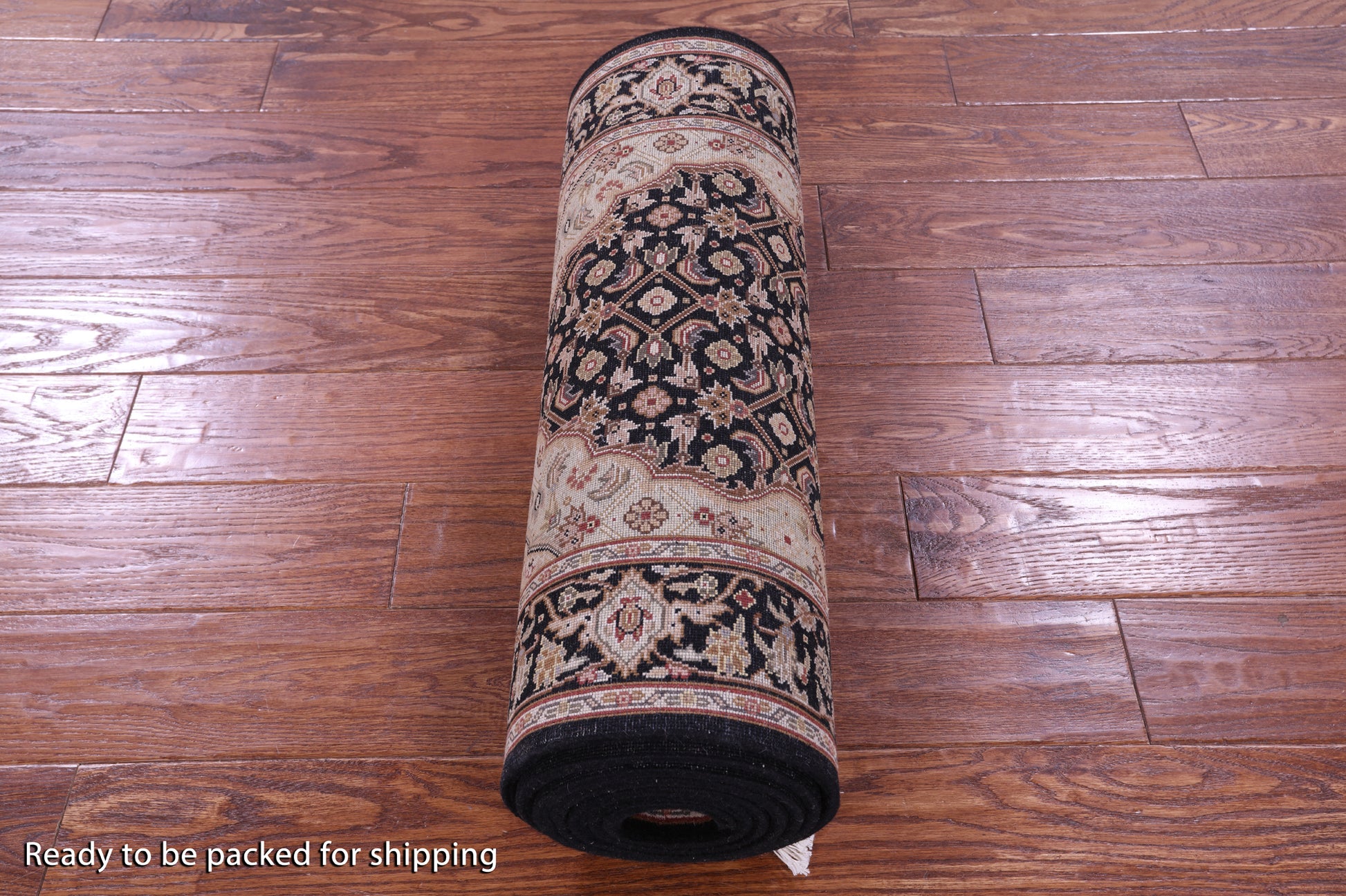 Persian Tabriz Hand Knotted Wool & Silk Rug - 2' 4" X 10' 2" - Golden Nile