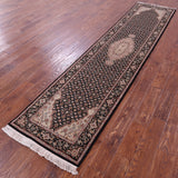 Persian Tabriz Hand Knotted Wool & Silk Rug - 2' 4" X 10' 2" - Golden Nile