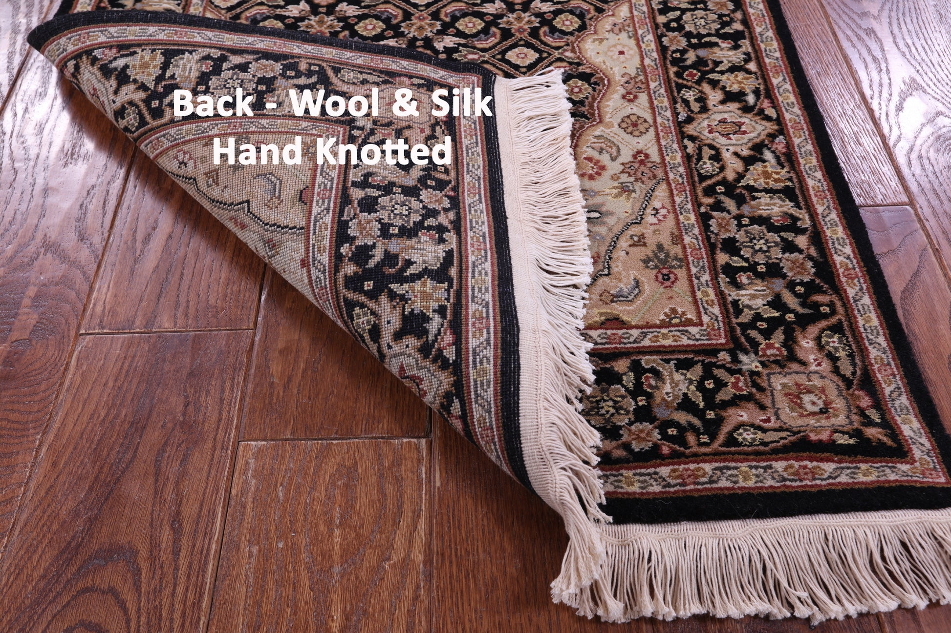 Persian Tabriz Hand Knotted Wool & Silk Rug - 2' 4" X 10' 2" - Golden Nile