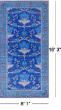 Blue Turkish Oushak Hand Knotted Wool Rug - 8' 1" X 16' 3"