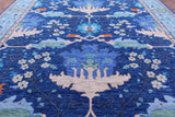 Blue Turkish Oushak Handmade Wool Rug - 9' 3" X 12' 4" - Golden Nile