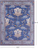 Blue Turkish Oushak Hand Knotted Wool Rug - 10' 3" X 13' 11"