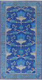 Blue Turkish Oushak Hand Knotted Wool Rug - 7' 1" X 14' 7"