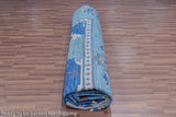 Blue Square Turkish Oushak Handmade Wool Rug - 10' 2" X 10' 2"