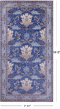 Blue Turkish Oushak Hand Knotted Wool Rug - 7' 11" X 16' 2"