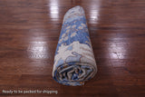 Blue Turkish Oushak Handmade Wool Rug - 9' 3" X 18' 1"